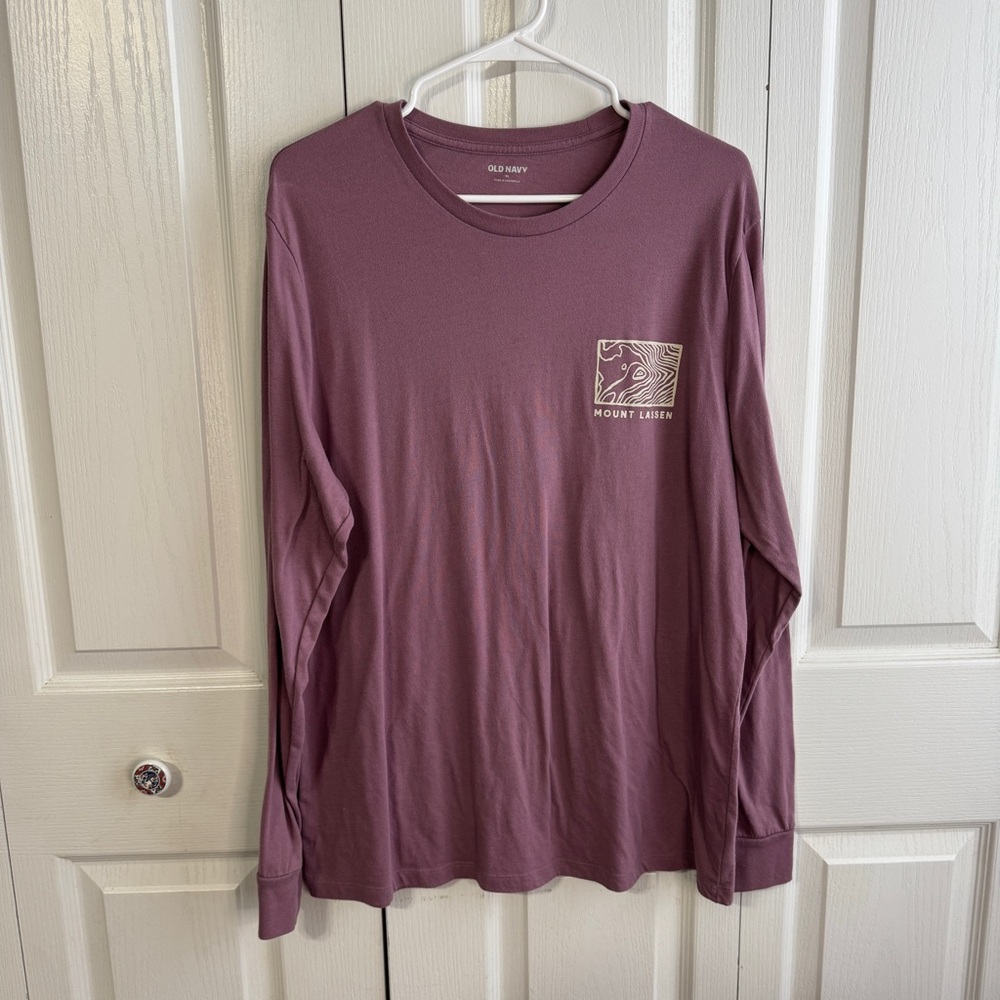 Old Navy Mount Lassen purple long‎ sleeve tee size XL
